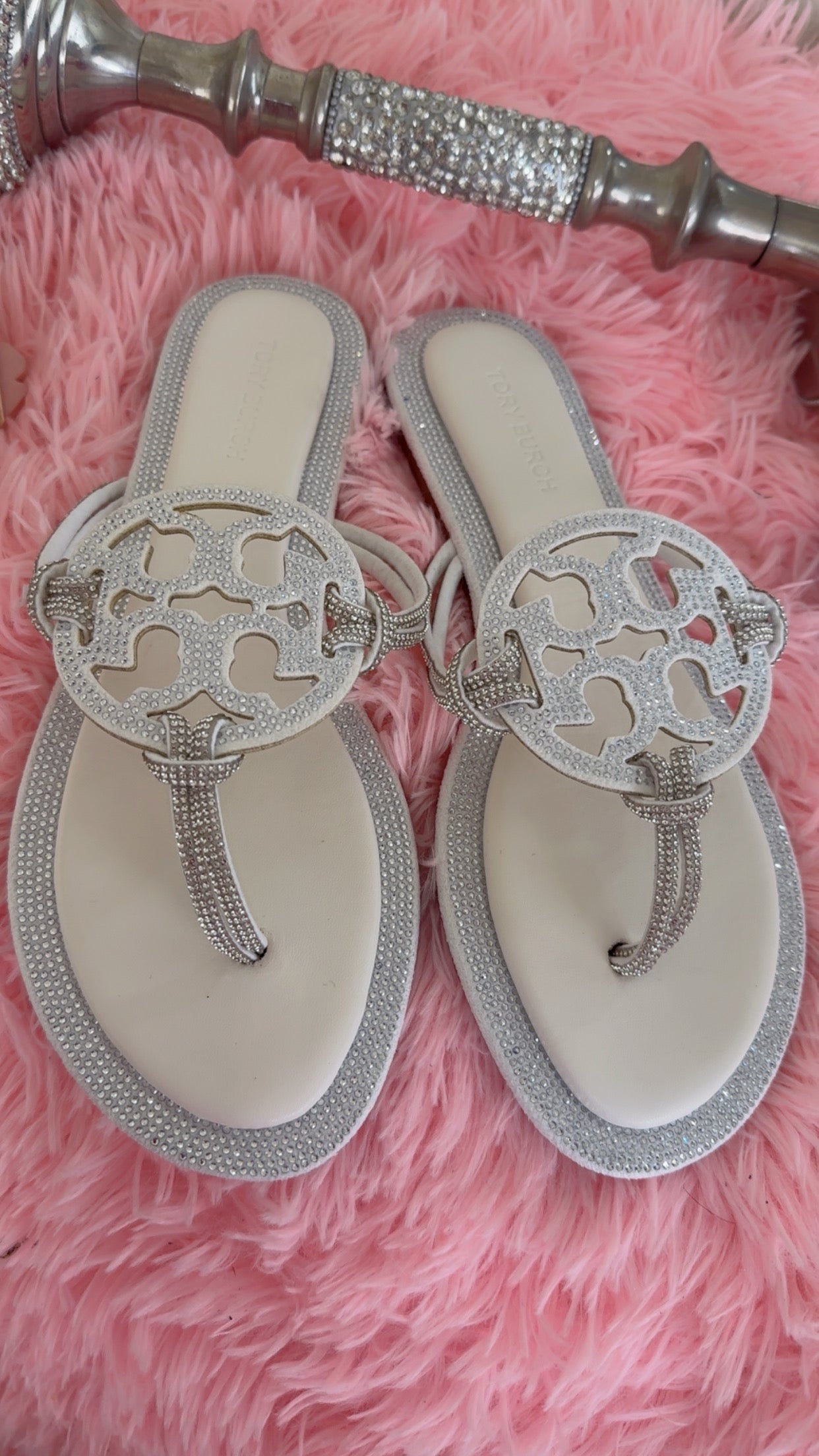 White Sparkly Sandals